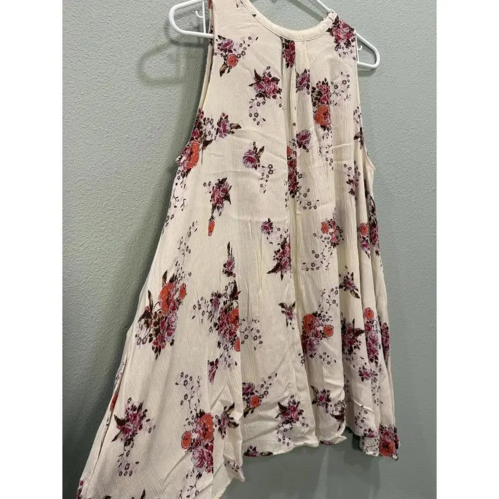 Free People Boho V-neck Floral Tunic Dress, Women's XS
